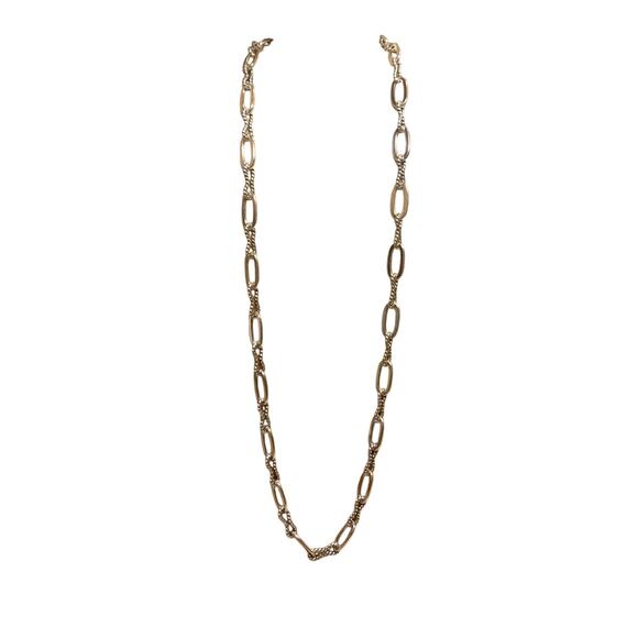 Sterling Silver Smooth and Rope Linked Necklace/Chain - Picture 4 of 10